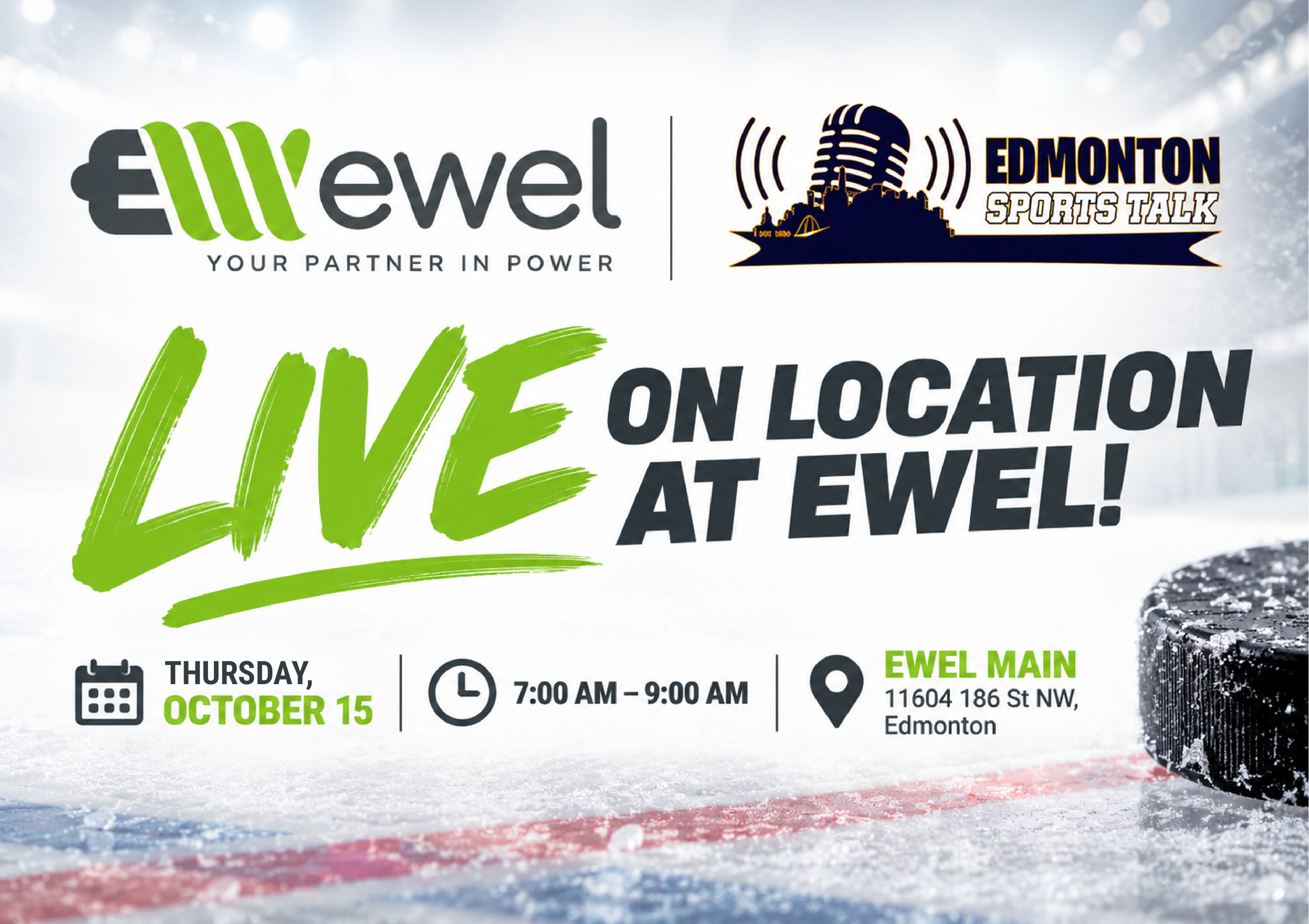 Edmonton Sports Talk – The Nielson Show LIVE at EWEL!